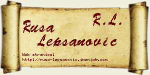 Rusa Lepšanović vizit kartica
